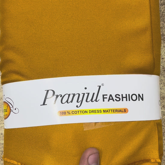 Mustard Dark Pranjul Rayon Cotton Fabric