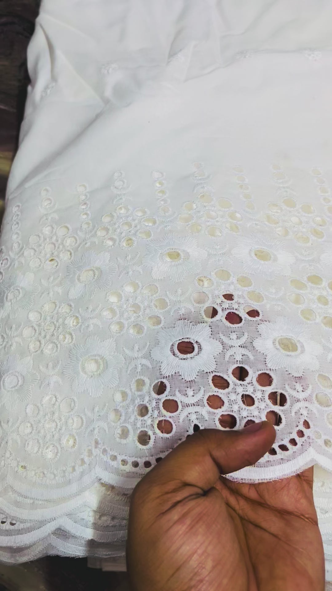 Cotton Chikankari Plazo Fabric