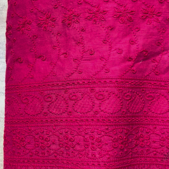 Poly Cotton Chikankari Fabric