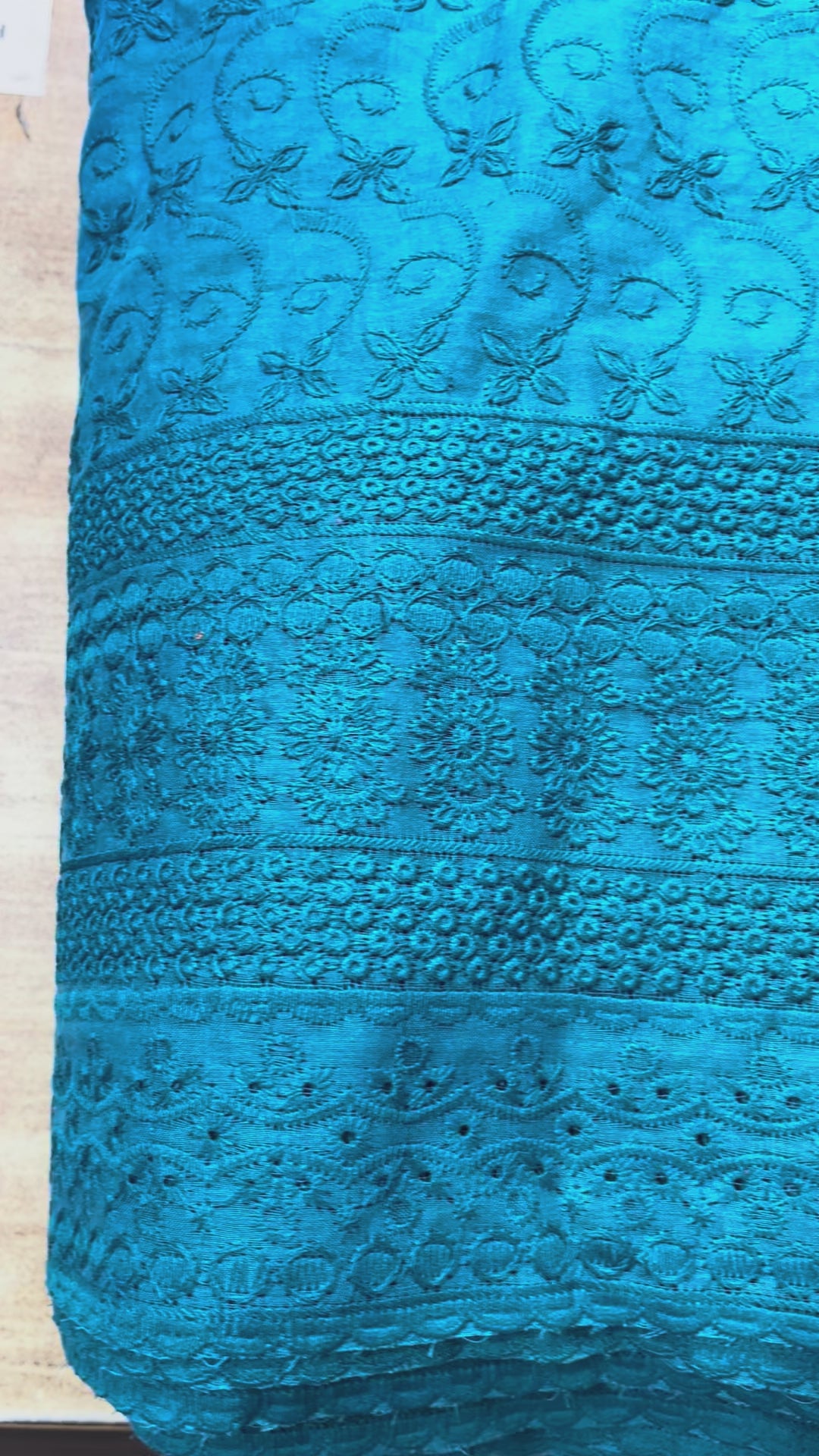 Poly Cotton Chikankari Fabric