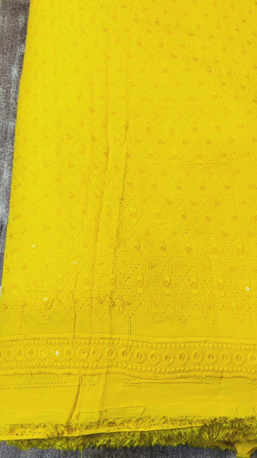 Rayon Big Width Sequence Chikankari Fabric