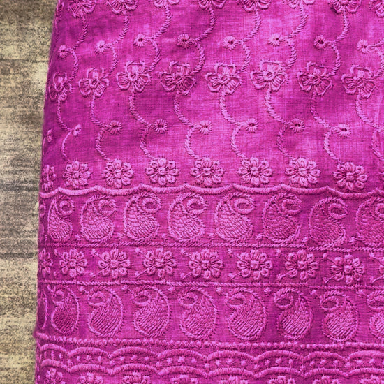 Poly Cotton Chikankari Fabric