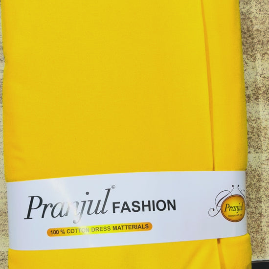 Yellow Pranjul Rayon Cotton Fabric