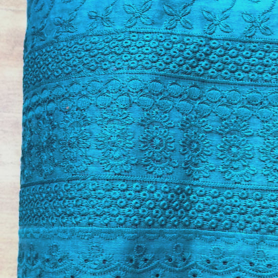 Poly Cotton Chikankari Fabric