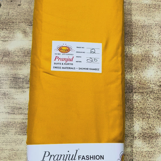 Mustard Light Pranjul Rayon Cotton Fabric