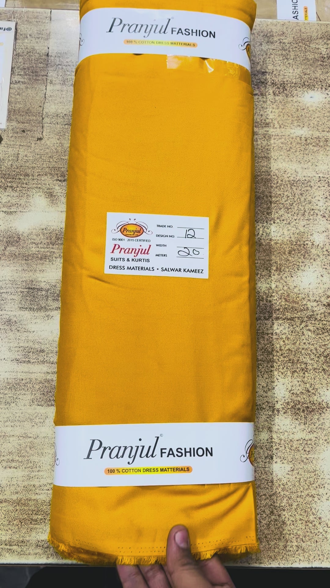 Mustard Light Pranjul Rayon Cotton Fabric