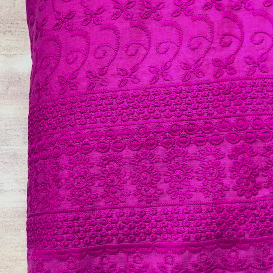 Poly Cotton Chikankari Fabric