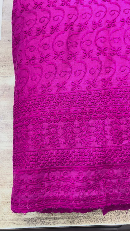 Poly Cotton Chikankari Fabric