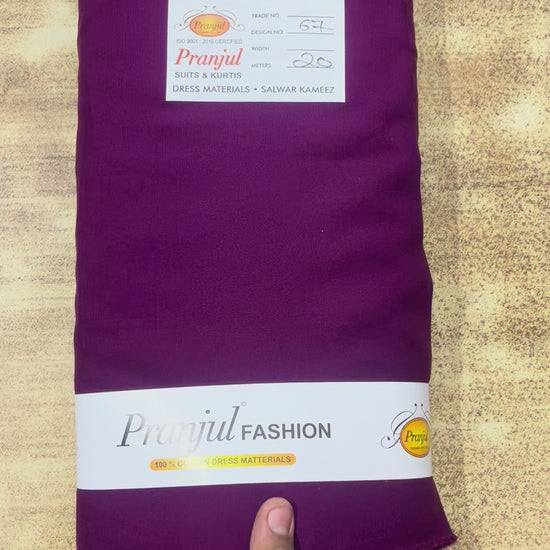 Wine Light Pranjul Rayon Cotton Fabric