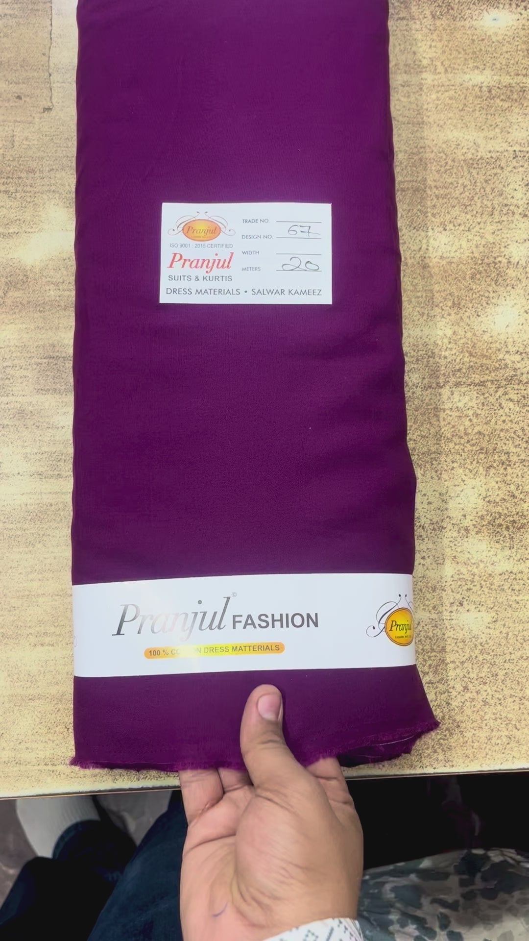 Wine Light Pranjul Rayon Cotton Fabric