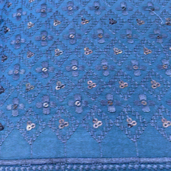 Rayon Big Width Sequence Chikankari Fabric