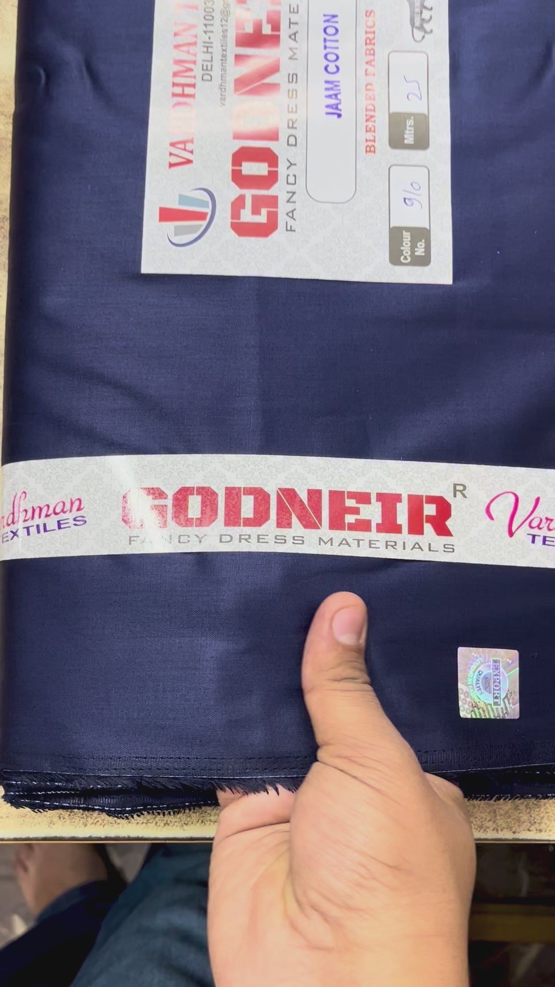 Navy Blue Jaam Cotton Fabric