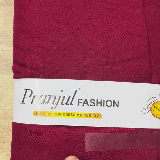 Mehroon Light Pranjul Rayon Cotton Fabric