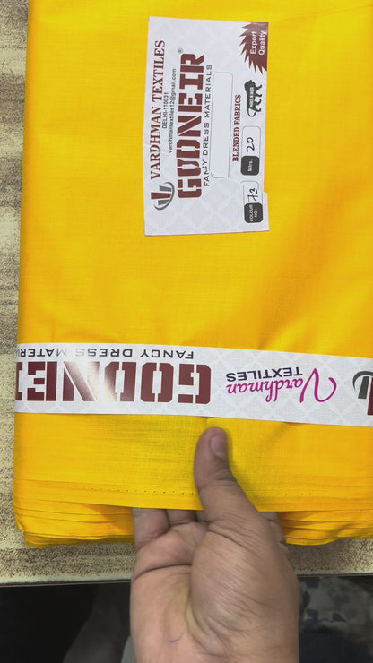 Yellow Poly Cotton Fabric